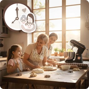 Berdsen 1400 W BD-756 3-v-1 planetárny mixér kuchynský robot 6 l Farba: strieborno-zlatý