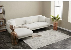 Biela rohová pohovka (ľavý roh/s leňoškou) Simena – Balcab Home