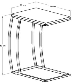 Odkladací stolík Shape Walnut
