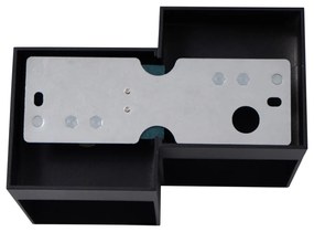 Moderná nástenná lampa čierna 2-svetlá - Transfer Double