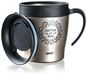 Banquet Termohrnček cestovný TAZZA 330 ml, béžová