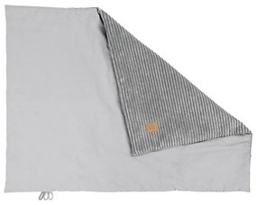 Sivá menčestrová detská deka 100x77 cm – Meowbaby