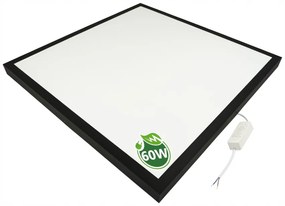 LED panel povrchový čierny - 60x60 - 60W - neutrálna biela