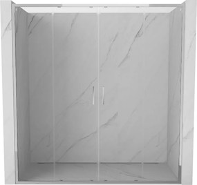 Mexen Exo, 2-krídlové posuvné 200x200 cm, 6mm číre sklo, chrómový profil, 8152-200-000-01-00