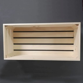 AMADEA Drevená debnička z masívneho dreva, 50x24x15 cm