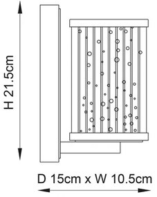 Endon 76259 - Nástenné svietidlo EASTON 1xE14/6W/230V lesklý chróm
