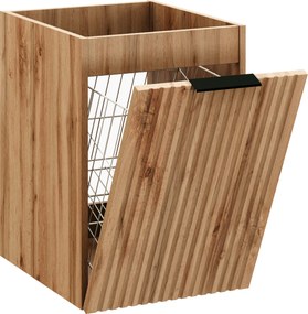 Comad Doplnková kúpeľňová skrinka nízka s košom Adel Oak 40 dub wotan