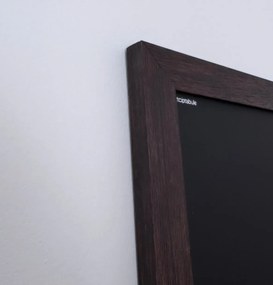 Toptabule.sk  Čierna tabuľa na magnetky v rustikálnom ráme 60x40 cm