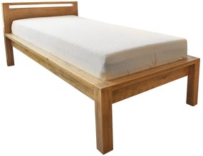 Oak´s Dubová postel Mono Robust 8 cm masiv rustik - 100x200 cm