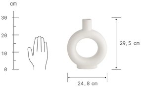 LOOP Váza 30 cm - biela