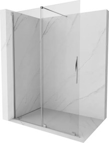 Mexen Velar, posuvné dvere do otvoru typ Walk-In 160 cm, 8mm číre sklo, chrómová, 871-160-000-03-01