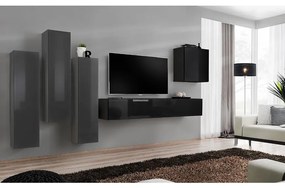 Obývacia stena Switch III Grafit/čierna