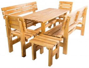 DEOKORK Masívne drevené záhradne kreslo TEA 01 hrúbka 38 mm