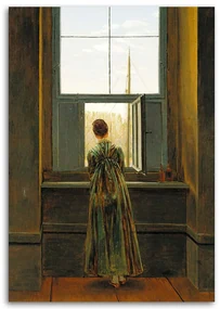 Gario Obraz na plátne Žena pri okne - Caspar David Friedrich, reprodukcia Rozmery: 60 x 90 cm