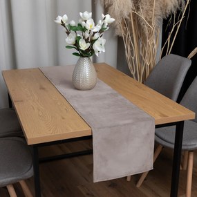 Biante Zamatový behúň na stôl Velvet Prémium SVP-015 Latte 35x120 cm