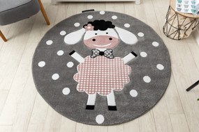 Okrúhly koberec PETIT DOLLY Ovečka, sivý