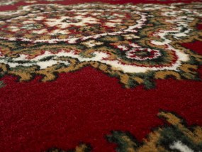 Alfa Carpets, Kusový koberec TEHERAN T-102 red kruh, 190x190 (průměr) kruh, červená, chodba / predsieň