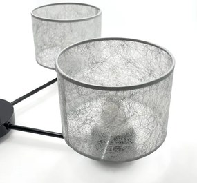 Luster na reťazi ROSA 5xE27/60W/230V čierna/šedá