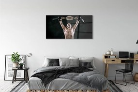 Obraz plexi Muž remeň 125x50 cm