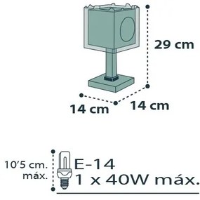 Dalber D-74551 - Detská stolná lampička PIRATES 1xE14/40W/230V