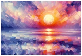 Obraz - Farebný umelecký západ slnka (90x60 cm)