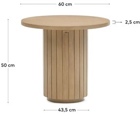 Okrúhly odkladací stolík z mangového dreva ø 60 cm Licia - Kave Home