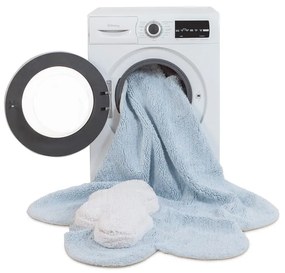 Svetlomodrý prateľný ručne tkaný bavlnený detský koberec 110x170 cm Puffy Dream – Lorena Canals