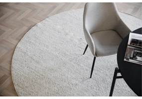 Svetlosivý vlnený okrúhly koberec ø 250 cm Auckland - Rowico