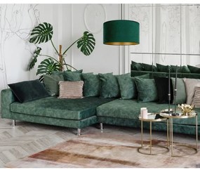 Duolla - Luster na lanku ROLLER 1xE27/15W/230V tmavo pr. 40 cm zelená/zlatá