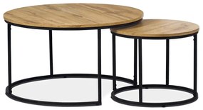 Autronic BONTEC Konferenčný stolík 80x80x46cm, mdf, divoký dub, AF-3002 OAK Farba: Prírodné