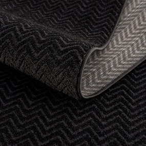 Dekorstudio Okrúhly jednofarebný koberec FANCY 805 -  čierny Priemer koberca: 160cm