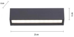 Paul Neuhaus 9675-13 - LED Vonkajšie nástenné svietidlo ROBERT 2xLED/9W/230V IP65