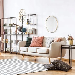 Dekorstudio Zlaté okrúhle zrkadlo 50cm