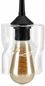 BERGE LED luster stropné svietidlo 2xE27, rolovací, priehľadný štvorec