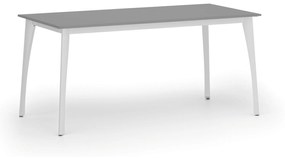 Rokovací stôl PRIMO OMEGA, 1600 x 800 mm, biela podnož, grafit