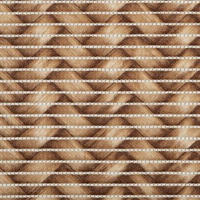 Kúpeľňová penová rohož / predložka PRO-052 Pletená rohož hnedá - metráž šírka 65 cm