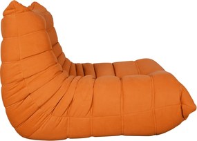 Dizajnové kreslo Nua zamat oranžové