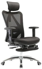 Kancelárske kreslo Angel Europa S opierkou na nohy Čierna