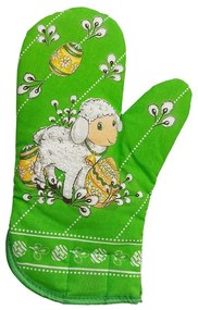 HAPPY EASTER green sheep kuchynský 3-set - chňapka a 2 utierky