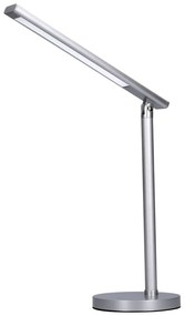 LED stolná lampička, strieborná