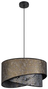 Luster na lanku REZO 1xE27/60W/230V šedá/zlatá