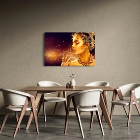 Obraz - Zlatý makeup (90x60 cm)