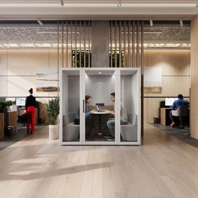 Akustická kancelárska kabína INBOX pre 4 osoby 2200 × 2200 × 1220 mm