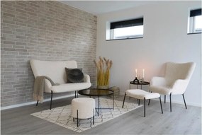 Krémovobiela podnožka z umelej kožušiny Glasgow – House Nordic