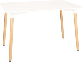 AKCIA Biely jedálenský stôl BERGEN 140x80 cm III. akosť