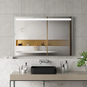 Erga Scarlet, obdĺžnikové LED zrkadlo 120x80cm, 920 lm, 3 farby svetla, predné osvetlenie, ERG-V01-128-1280-00