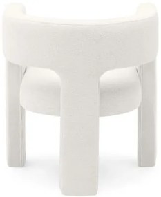 Biele designové kreslo ALPAH B