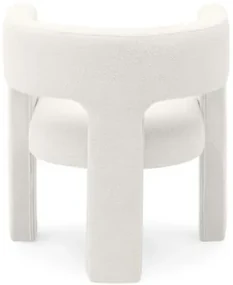 Biele designové kreslo ALPAH B