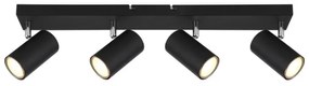 Globo 57911-4B - Bodové svietidlo ROBBY 4xGU10/35W/230V čierna