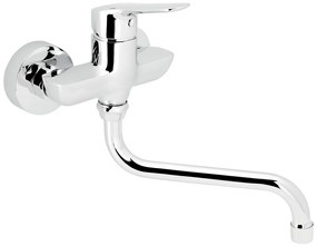Novaservis Metalia 54, nástenná drezová umývadlová batéria, 100 mm, chrómová, 54074/T-0